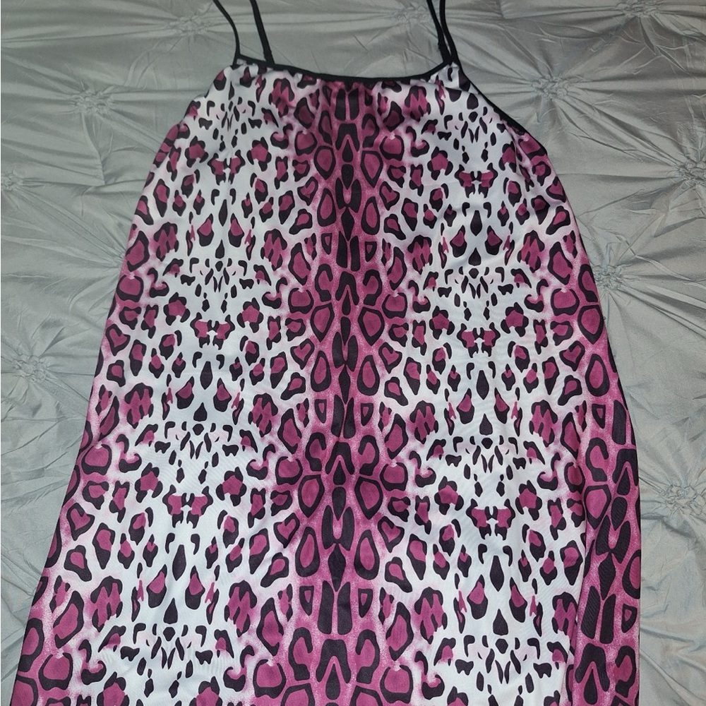 Pink Leopard Print Chemise
